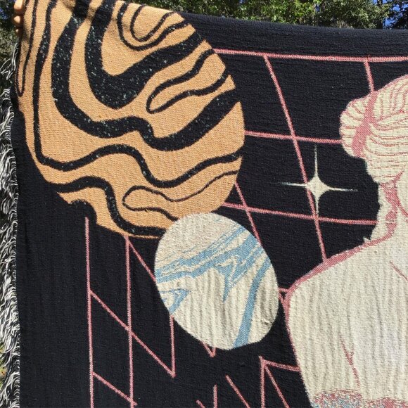 Venus de Milo Bust Woven Blanket Tapestry Greek Art History Nude Feminine Planet - Picture 3 of 11